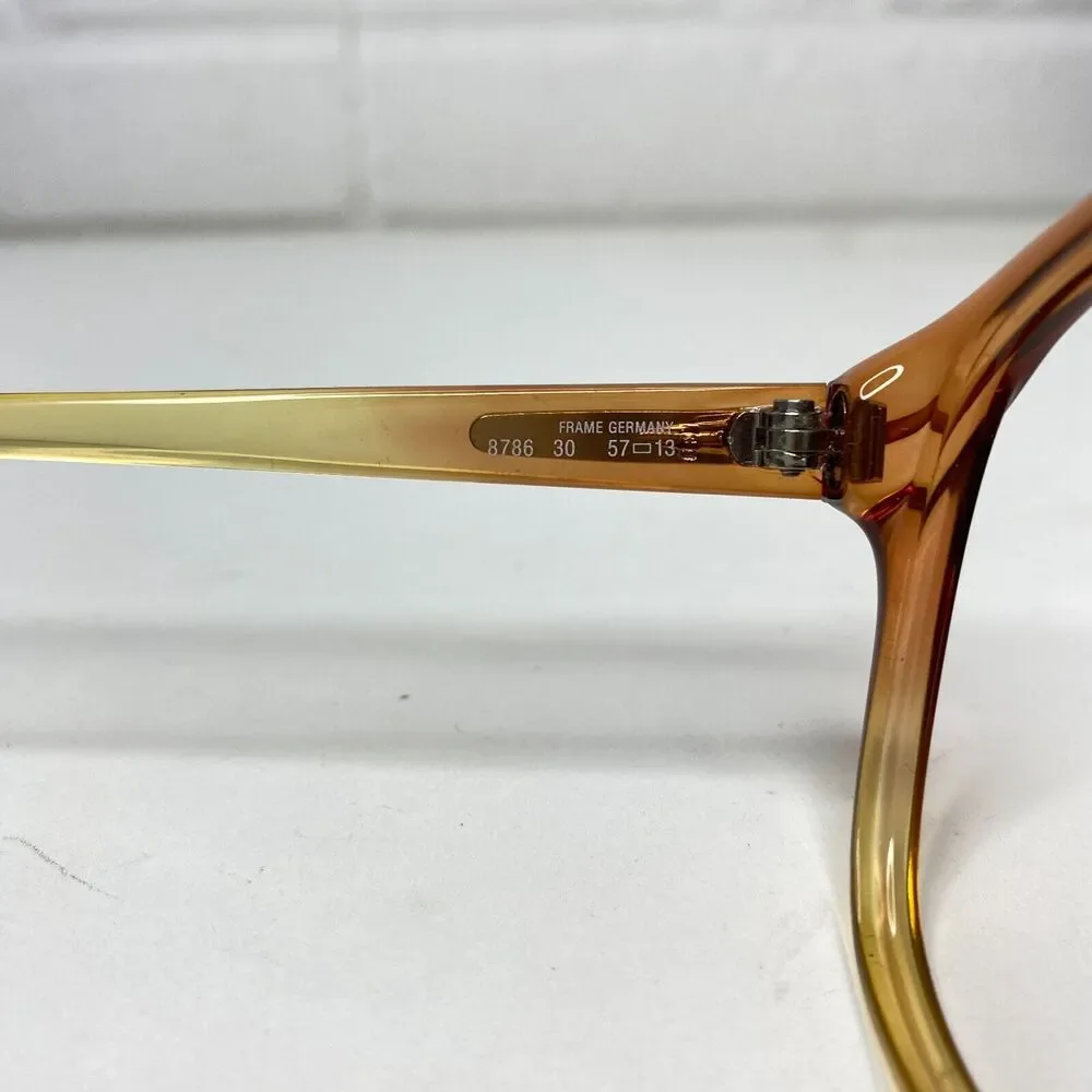 Vintage Terri Brogan 8786 30‎ Optyl Transparent Oval Sunglasses Frame NOS H2691
